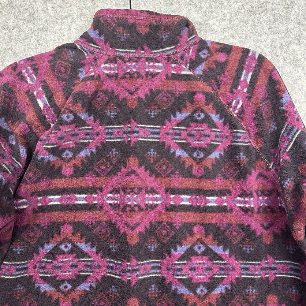 Eddie Bauer Aztec Fleece Pullover Top Womens 2XL 1/4 Zip Western Hiking Colorful - Picture 9 of 16